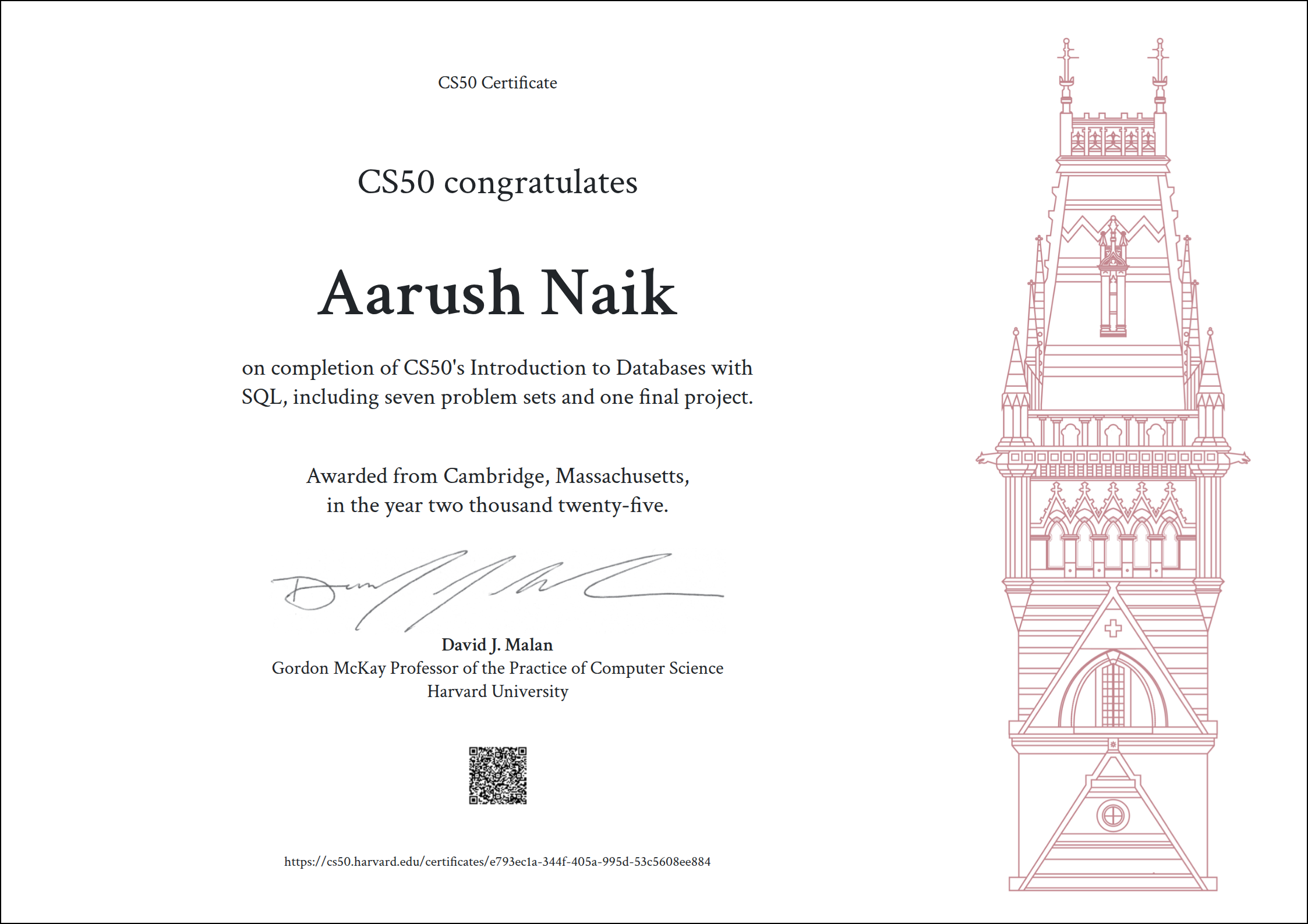 Harvard's CS50SQL